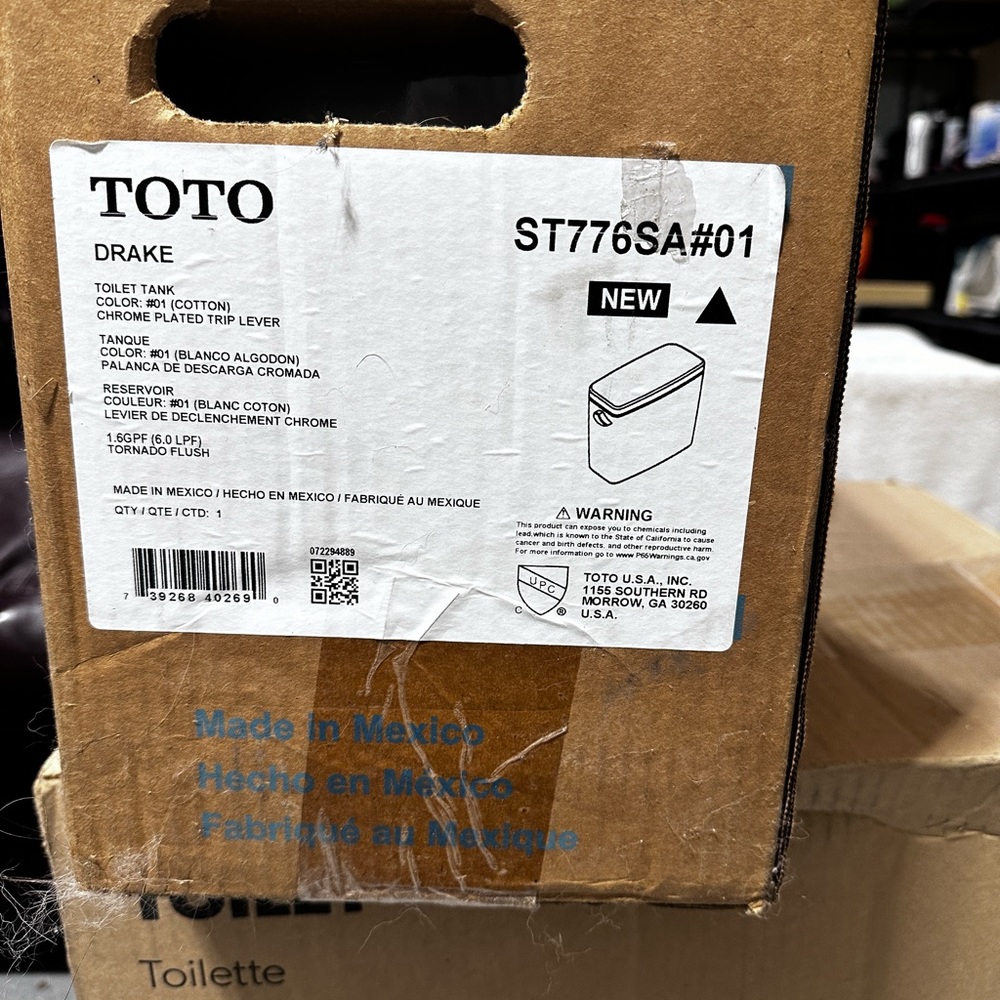 Toto toilet tank